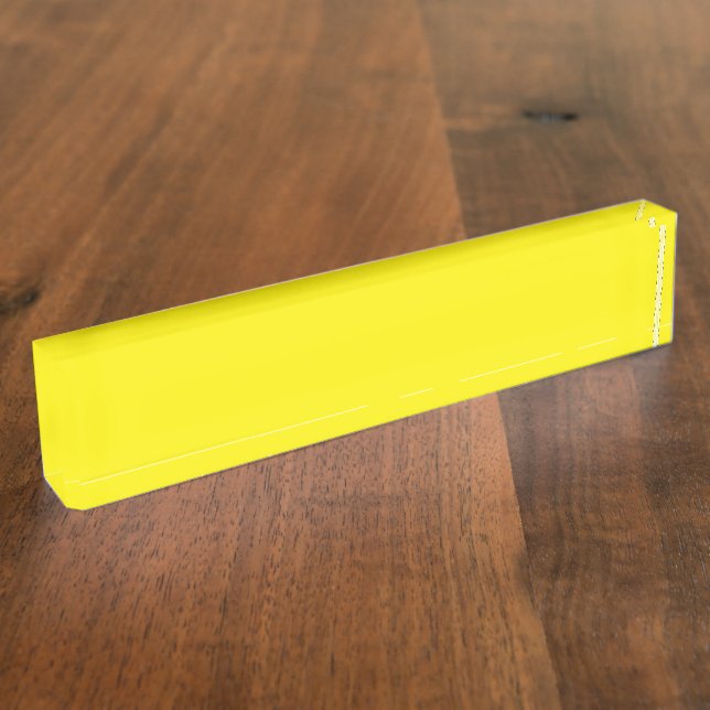 Porte-nom Pour Bureau Les formes abstraites jaune et orange se chevauche (Taille)