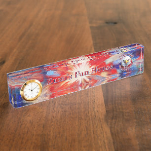 Porte-nom Pour Bureau L'Esprit de 1776, 2026 L'Aigle Rouge de Feu d'Amér