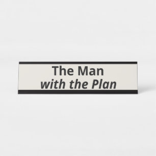 Porte-nom Pour Bureau L'homme avec le plan