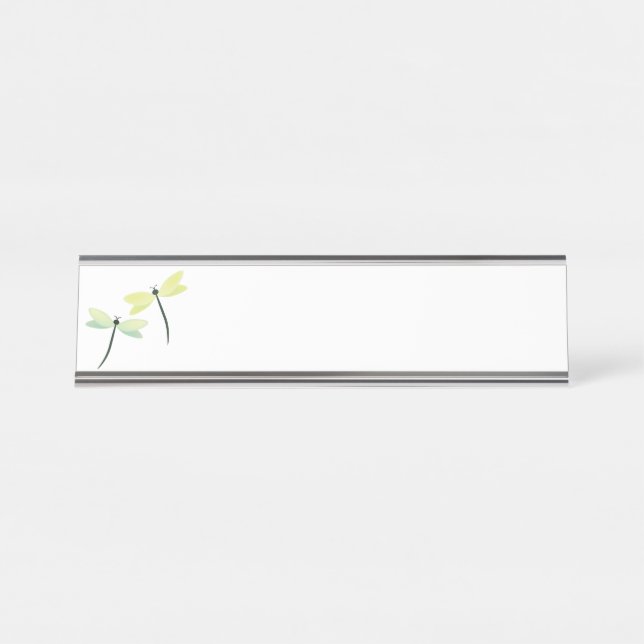 Porte-nom Pour Bureau Libellules (Devant)