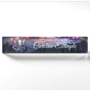 Porte-nom Pour Bureau Liora – Cœur de cristal venu des étoiles