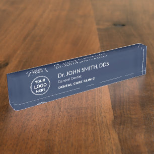 Porte-nom Pour Bureau Logo de clinique dentaire professionnel