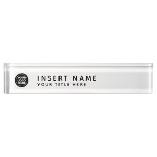 Porte-nom Pour Bureau Logo de Custom Your Company