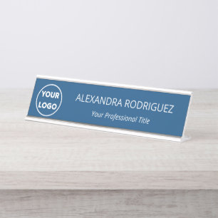 Porte-nom Pour Bureau Logo professionnel personnalisé de l'entreprise B