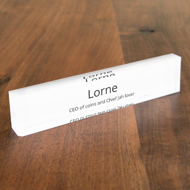 Porte-nom Pour Bureau Lorne (Taille)