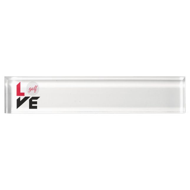 Porte-nom Pour Bureau Love golf (Devant)