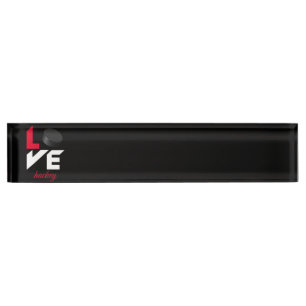 Porte-nom Pour Bureau Love hockey