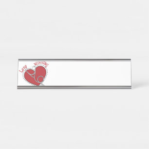 Porte-nom Pour Bureau Love Nursing