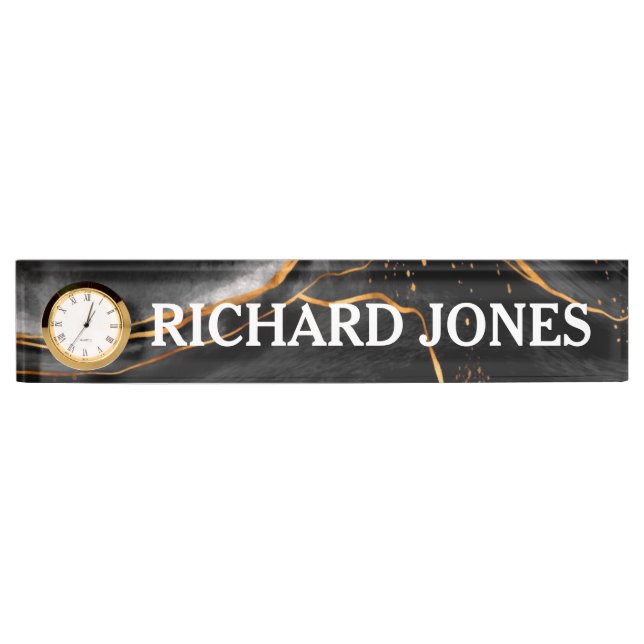 Porte-nom Pour Bureau Marbre (Devant)