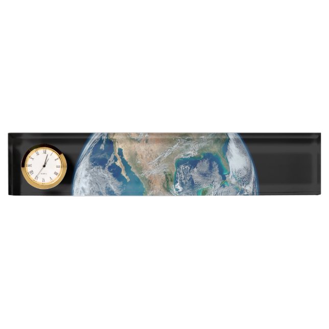 Porte-nom Pour Bureau Marbre bleu 2015 - la terre, l'espace, planètes (Devant)