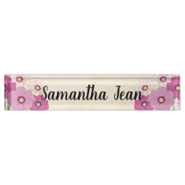 Porte-nom Pour Bureau Marguerites