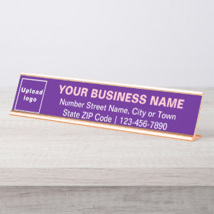 Porte-nom Pour Bureau Marque d'affaires sur Plate de nom de bureau long