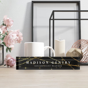 Porte-nom Pour Bureau Marquee du Golden Garland