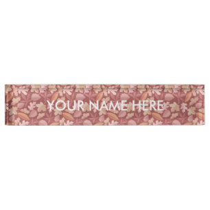 Porte-nom Pour Bureau Marsala motif feuille