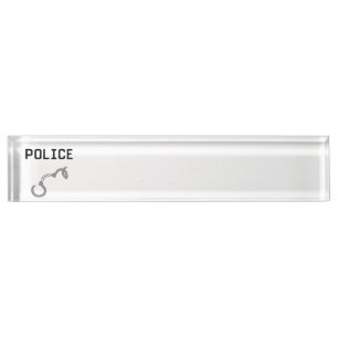 Porte-nom Pour Bureau Menottes de police