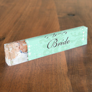 Porte-nom Pour Bureau Mentionnez le nom du Mariage de votre mariée photo