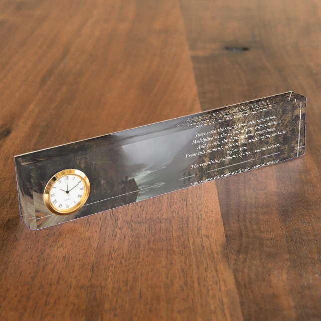 Porte-nom Pour Bureau Mesure du succès Inspirationnel (Taille)