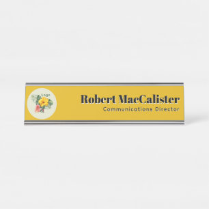 Porte-nom Pour Bureau Modèle de logo de société