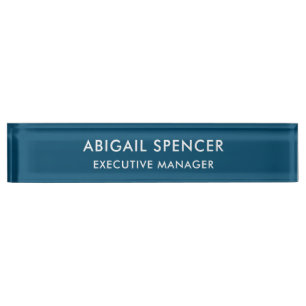 Porte-nom Pour Bureau Moderne Classy Professionnel Ocean Blue