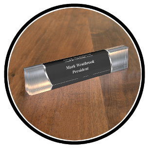 Porte-nom Pour Bureau Monogramme masculin Cool Masculine