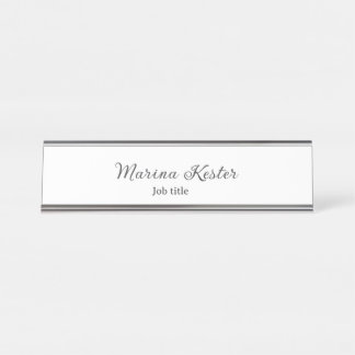 Porte-nom Pour Bureau monogramme nom gras site web social emploi entrepr