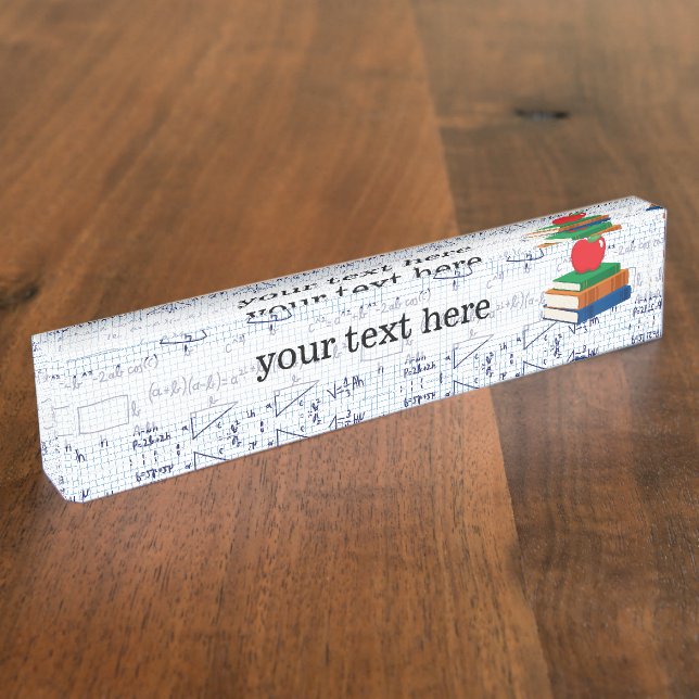 Porte-nom Pour Bureau Motif chimique de l'école (Taille)