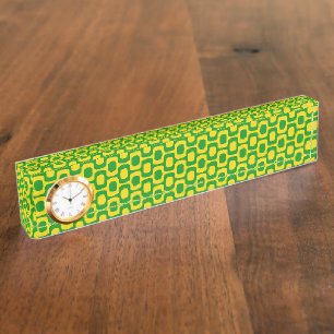 Porte-nom Pour Bureau Motif du trottoir d'Ipanema, Motif de plage, Brési