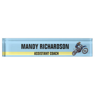 Porte-nom Pour Bureau Motocross