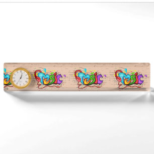 Porte-nom Pour Bureau Musique