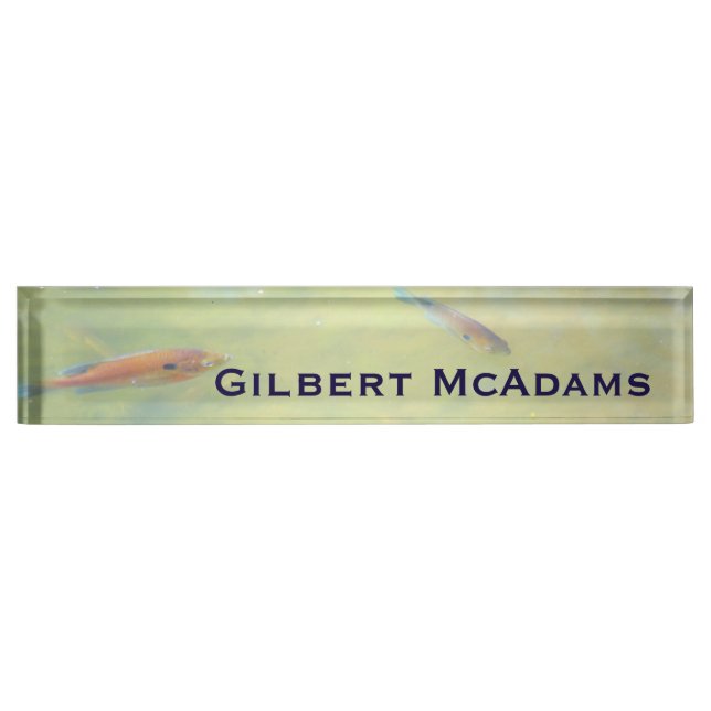 Porte-nom Pour Bureau Nager dans le soleil (Devant)