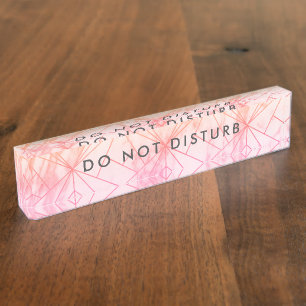 Porte-nom Pour Bureau Ne touchez pas aux affaires faites sur commande