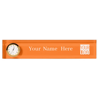 Porte-nom Pour Bureau Neon orange - add logo