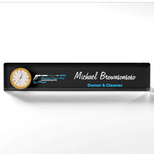 Porte-nom Pour Bureau Nettoyage haute pression noir