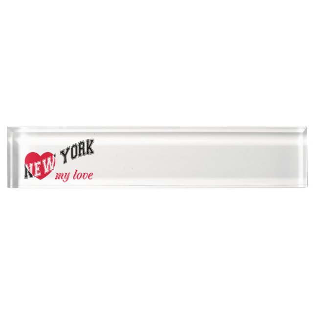 Porte-nom Pour Bureau New York, mon amour (Devant)