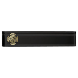 Porte-nom Pour Bureau noeud d'or celtique