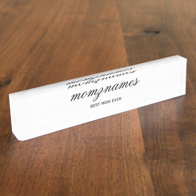 Porte-nom Pour Bureau Nom de la calligraphie personnalisée de la meilleu (Taille)