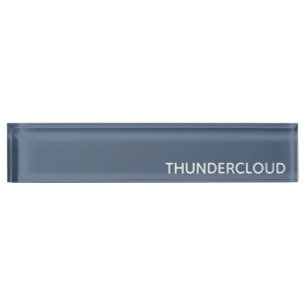 Porte-nom Pour Bureau Nom de la couleur gris-bleu du nuage-tonnerre