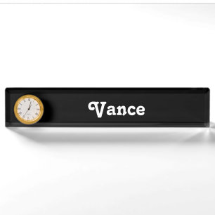 Porte-nom Pour Bureau Nom du bureau Plate Vance