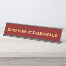 Porte-nom Pour Bureau Nom du Dogue Allemand 