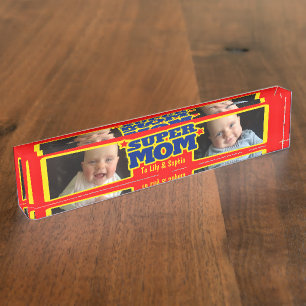 Porte-nom Pour Bureau Nom et plaque de bureau photo pour les enfants Sup