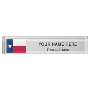 Porte-nom Pour Bureau Nom et titre personnalisés Indicateur d'état Tex