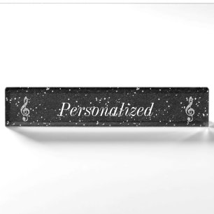 Porte-nom Pour Bureau Note scintillante étincelante personnalisée de