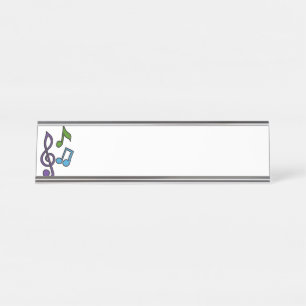 Porte-nom Pour Bureau Notes de musique