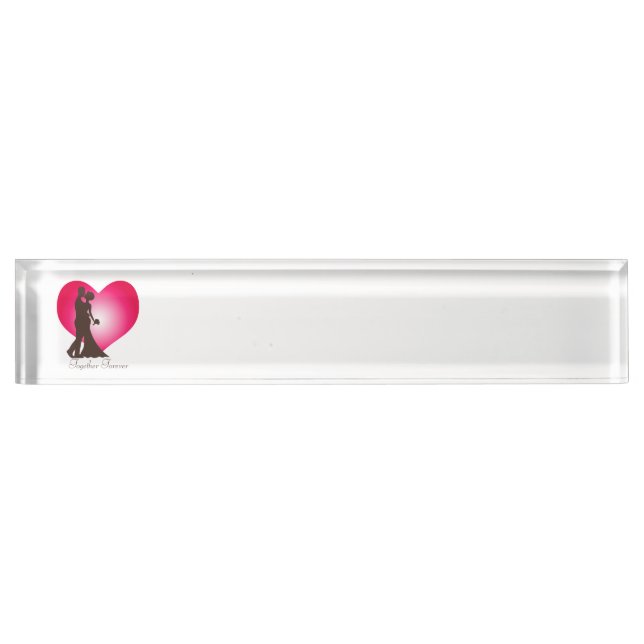 Porte-nom Pour Bureau Nouveau couple marié (Devant)