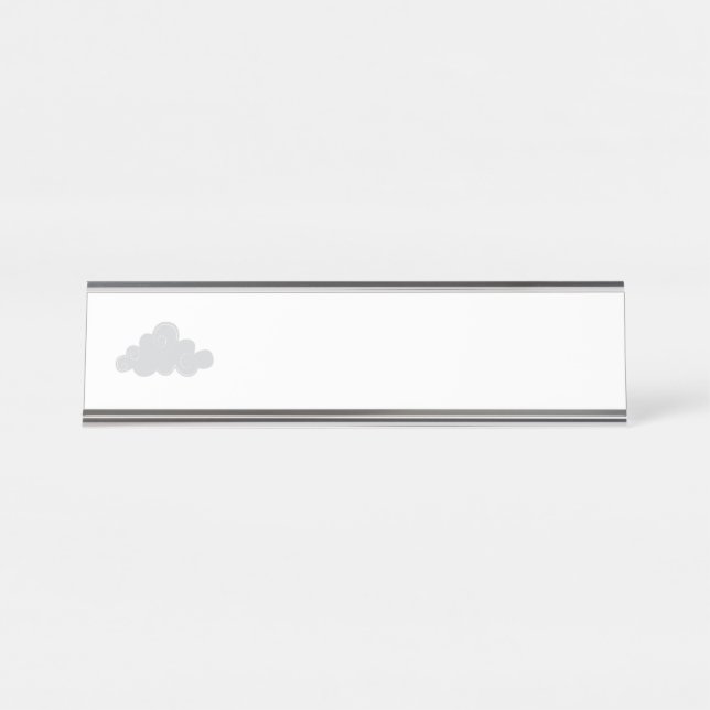 Porte-nom Pour Bureau Nuage de Fluffy (Devant)