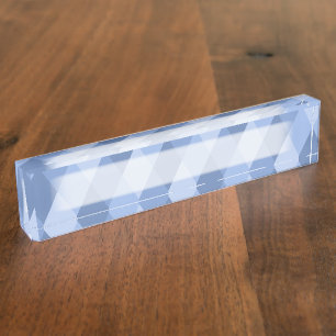 Porte-nom Pour Bureau Nuances losange de bleu et motif d'hexagone