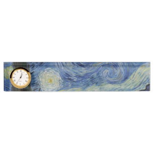 Porte-nom Pour Bureau Nuit étoilée par Vincent Van Gogh
