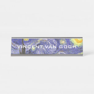 Porte-nom Pour Bureau Nuit étoilée par Vincent van Gogh