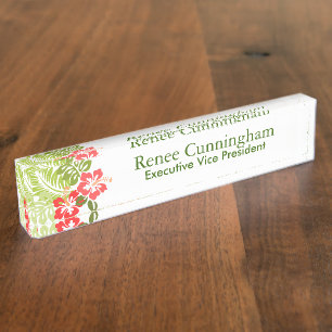 Porte-nom Pour Bureau Numéro de série Tropical pour votre bureau