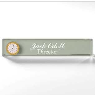 Porte-nom Pour Bureau Numéro du bureau d'horloge personnalisé
